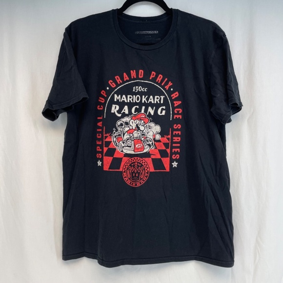 Mario Kart Nintendo Grand Prix Graphic T-Shirt Black Men’s Size Large - Picture 2 of 11